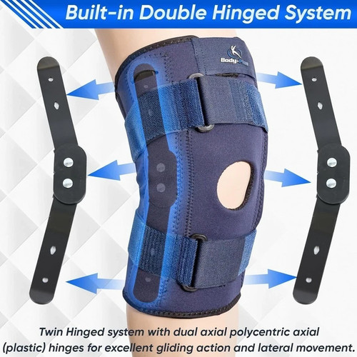 Hinged knee support stabilizer - hinged,