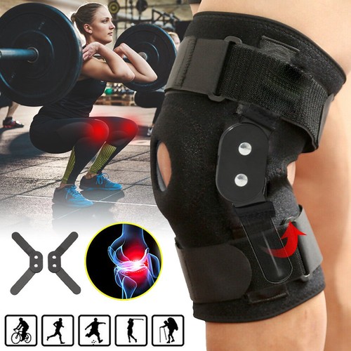 Hinged double metal knee brace - double,