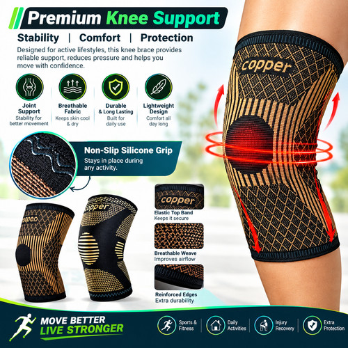 Knee support compression - knee, anti